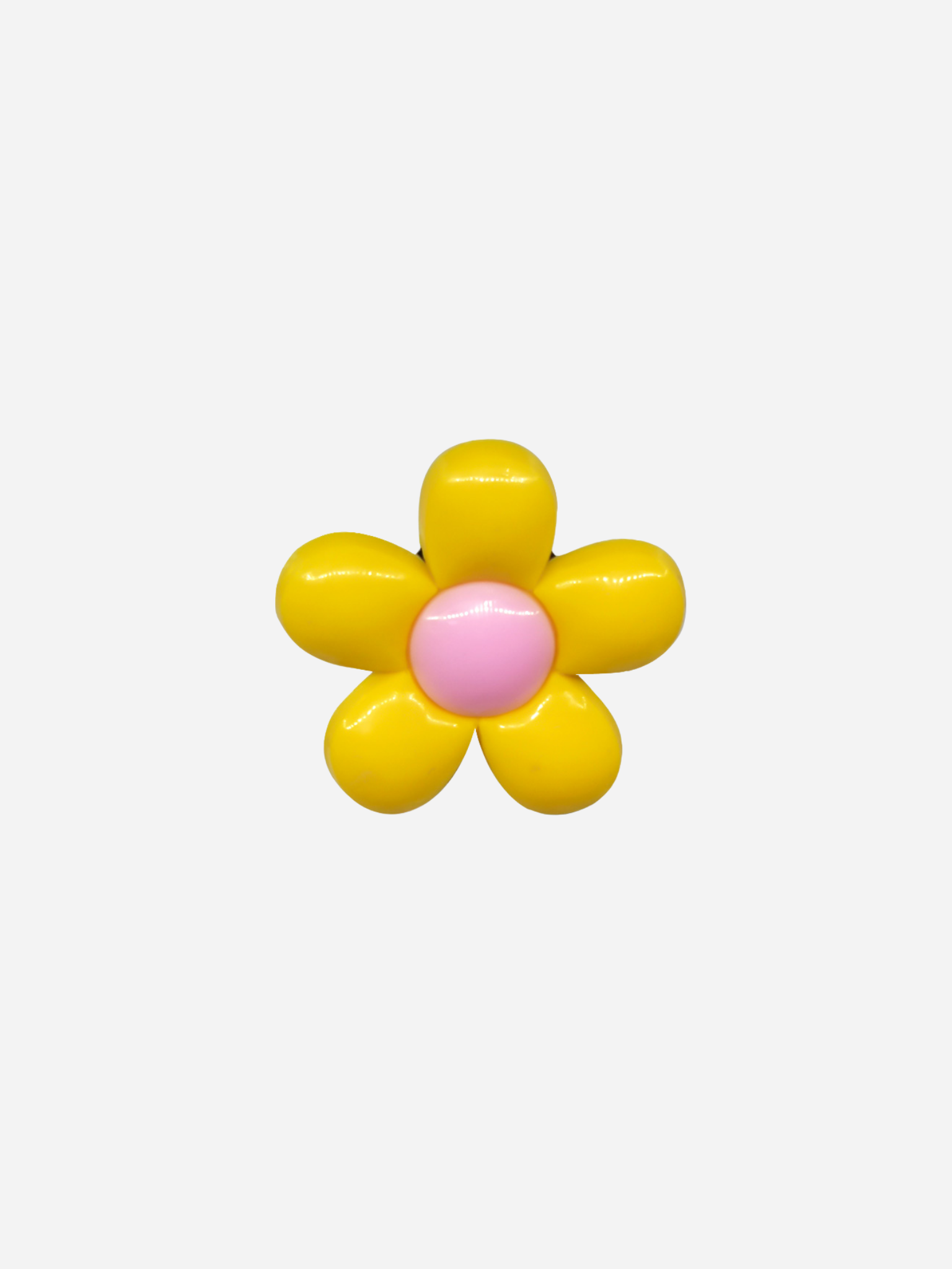 Gul retroblomst | Tote bag charm