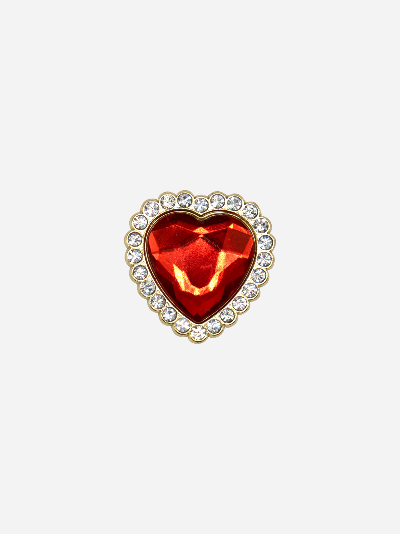 Hjerteknapp Rød | Tote bag charm