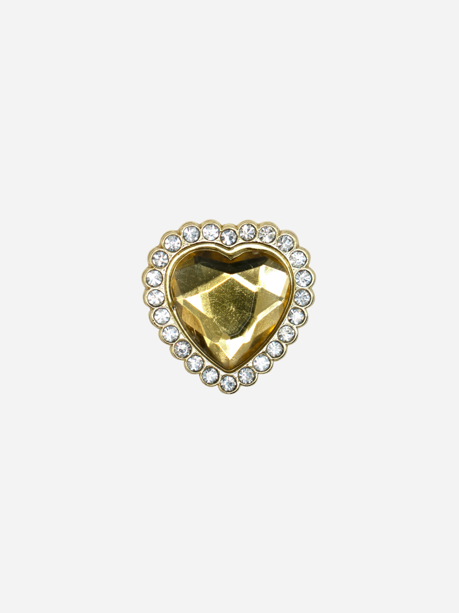 Hjerteknapp Gul | Tote bag charm