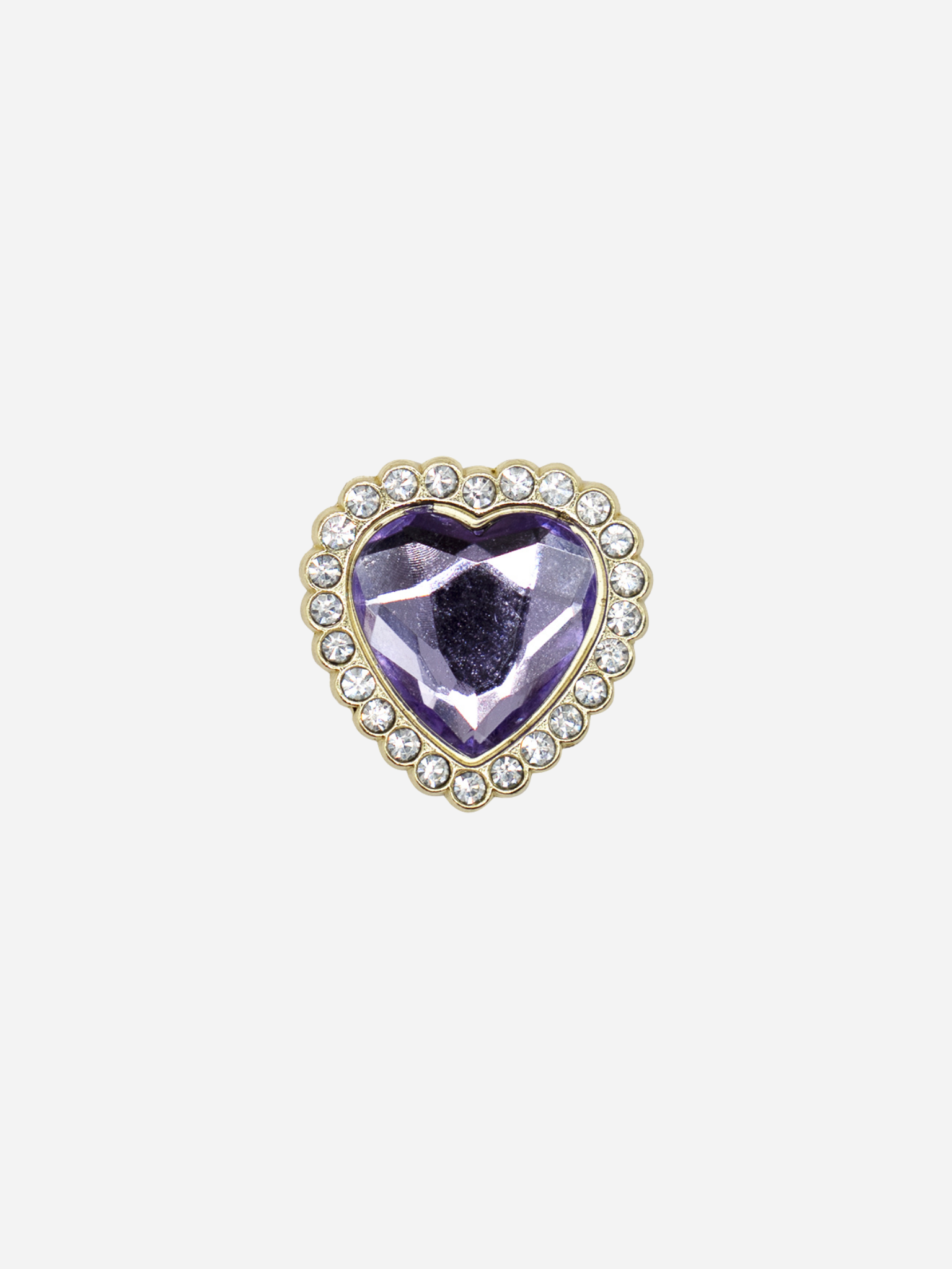 Hjerteknapp Lilla | Tote bag charm