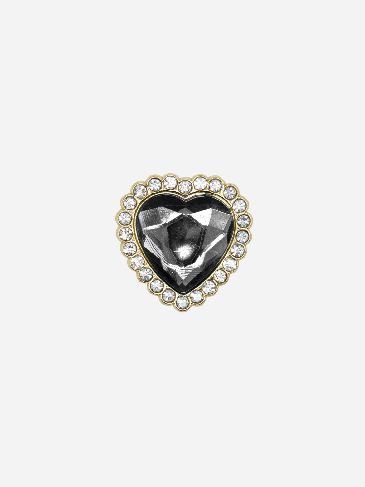 Hjerteknapp Sort | Tote bag charm